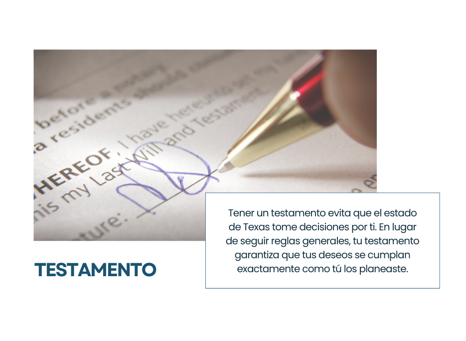 Persona firmando un testamento para planificar su herencia con opciones de will vs trust