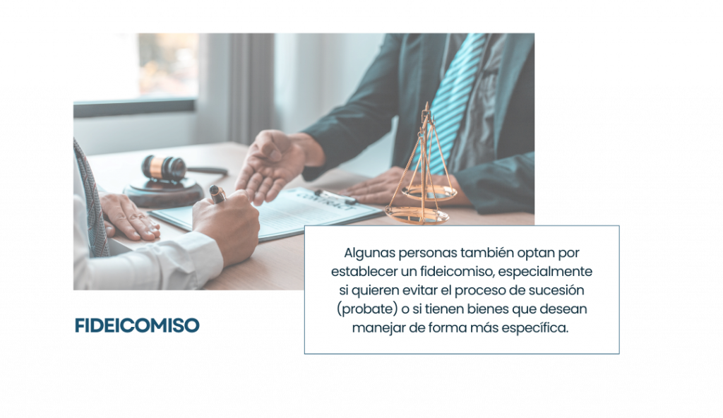 Abogado y cliente firmando fideicomiso como alternativa a testamento en decisión de will vs trust