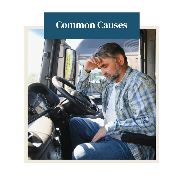 Truck driver fatigue is a major cause of 18-wheeler accidents