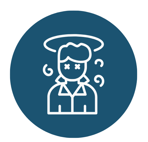 impaired driver symbol showing intoxication effects