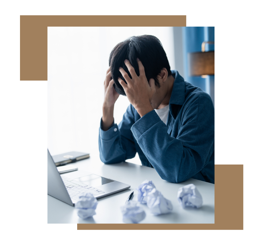 person overwhelmed while managing probate in Texas