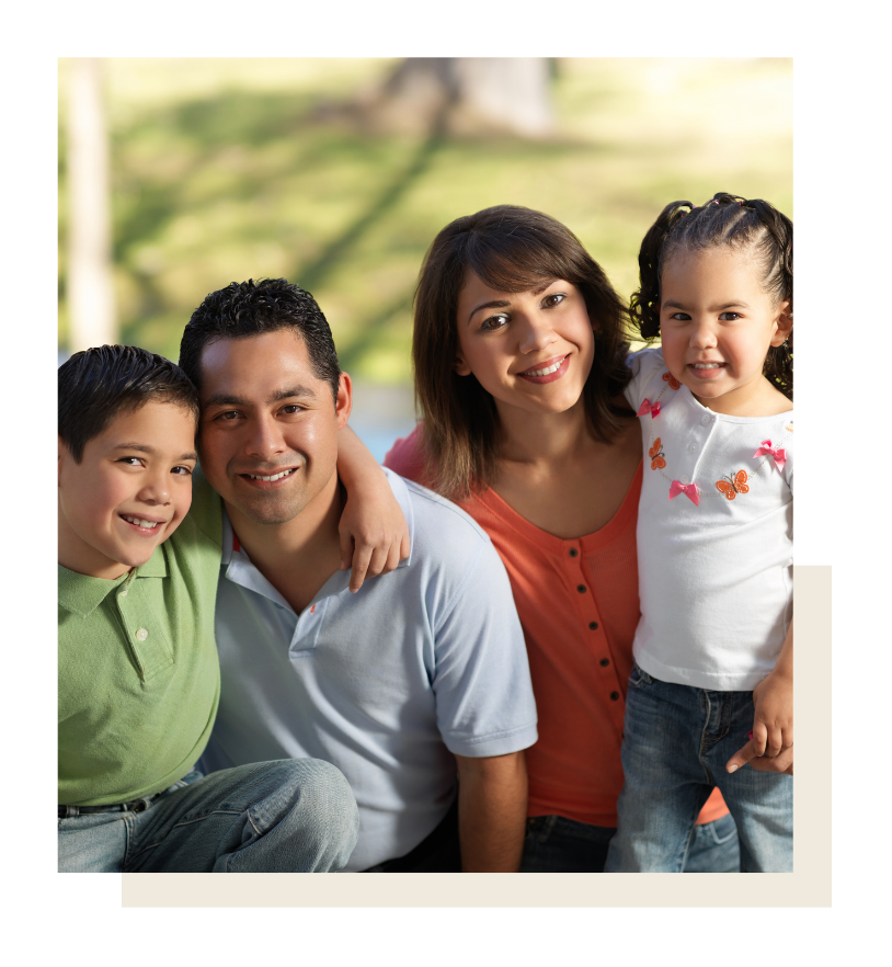 happy family representing protection through will in Texas