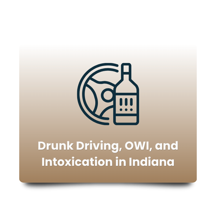 img2 » Ybarra Law Firm Steering wheel and alcohol bottle icon for Indiana drunk driving