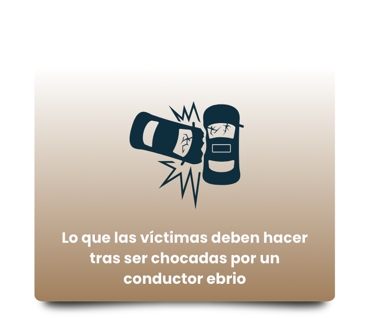 Ícono de choque para víctimas atropelladas por conductor ebrio