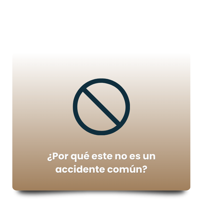 Ícono de no es un accidente regular por choque con conductor ebrio