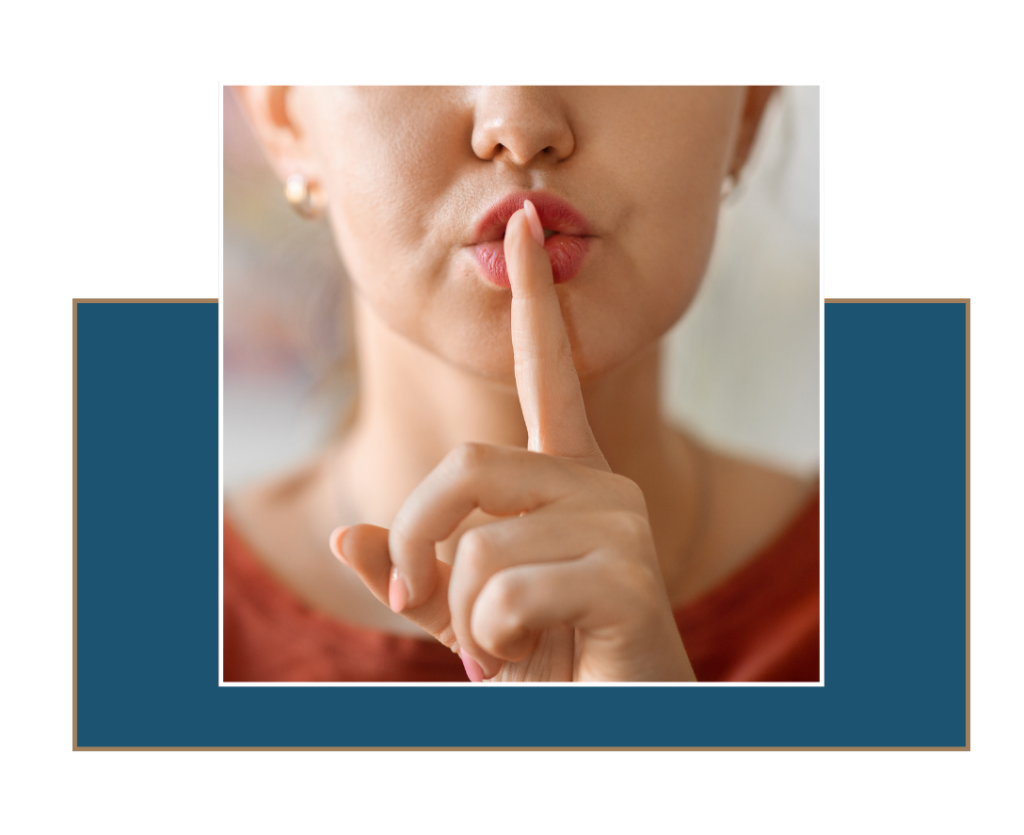 img3 » Ybarra Law Firm Person making quiet gesture about private information